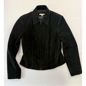 Vintage Yvonne & Marie Sz 4 Black Suede Leather Jacket